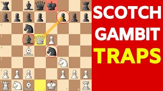 Best Chess Opening for White After 1e4  Scotch Gambit Traps [upl. by Eniamrahc]