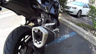 2014 Ninja 300 Drilled Stock Exhaust [upl. by Asirap]