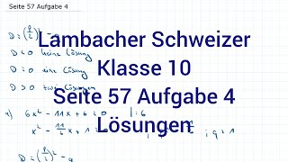 MATHE Lambacher Schweizer Klasse 10 NRW G9  Seite 57 Aufgabe 4 Lösungen [upl. by Henrik605]