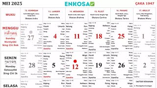 Kalender Bali Mei 2025 PDF Lengkap [upl. by Yddor]