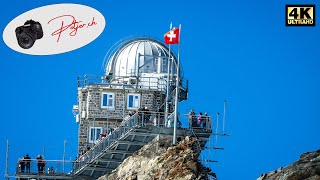 Jungfraujoch  Top of Europe  Ice Palace and Panorama View from the Sphinx 4k Switzerland [upl. by Morton]