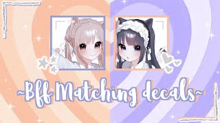 Aesthetic BFF Matching Anime decalsdecal id  For Royale high and Bloxburg ＾∇＾ﾉ♪ [upl. by Deane672]