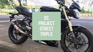 triumph street triple 675 SC project exhaust system [upl. by Louth286]