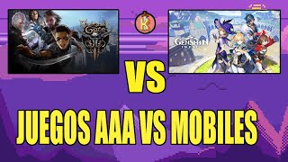 JUEGO AAA VS JUEGOS MOVILES REACCION A LETROWS FT koiarts1 baldursgate3 genshinimpact mobilegame [upl. by Liemaj622]