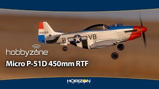 HobbyZone P51D Mustang 450mm RTF Trainer Airplane [upl. by Gib]