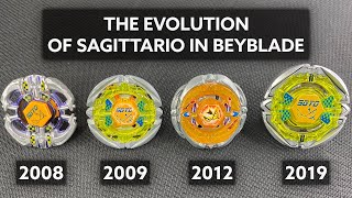 Evolution of SAGITTARIO 20082019  Beyblade Metal Fight  Burst  SAGITTARIO THROUGHOUT THE YEARS [upl. by Lirpa]