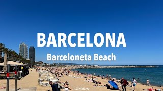 Barceloneta Barcelona 🌴 4K Beachwalk  Spain 🇪🇸  Mai 2024 barcelona barceloneta [upl. by Hcelemile]