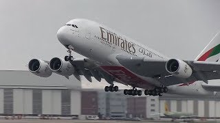 Airbus A380 Emirates Airlines  Take Off and Landing [upl. by Dnalon]