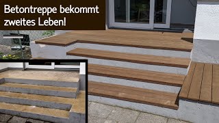 Betontreppe wird zu superschöner kleiner Terrasse mit Kebony Clear [upl. by Nosyt]