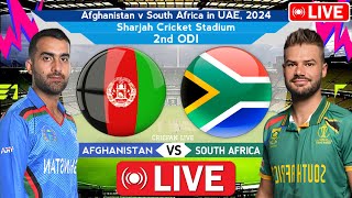 🔴AFG vs SA Live 2nd ODI Match  Afghanistan vs SA Live Cricket Match Today Score amp Commentary [upl. by Leo925]