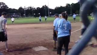 GE Electric vs NBC Sports  Coed Softball Video Highlights  Scalzi Park  June 29 2015 [upl. by Helge]