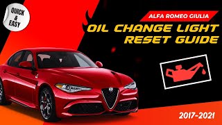 Alfa Romeo Giulia Oil Change Light Reset Made Easy Tried and True Methods [upl. by Zashin12]