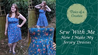 Sew with Me  How I Sew my Jersey Dresses [upl. by Atem]