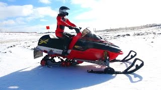 RC ADVENTURES  Modded 15 scale New Bright Snowmobile Skidoo [upl. by Stoneman]