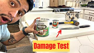 Durability Rustoluem Countertop Coating Test Shows How durable It Is  My Personal Review [upl. by Nelac]