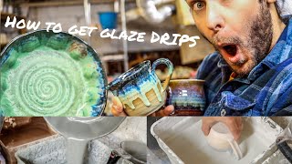 Pottery Glazing Techniques Drips Pouring and More [upl. by Eelirem718]