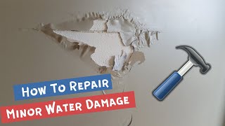 How To Repair Minor Water Damage drywallrepair waterdamage handyman diy howto [upl. by Carbrey]