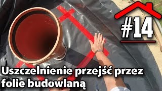 14 Uszczelnienie przejść przez folie budowlaną  Budowa domu na płycie fundamentowej samemu [upl. by Randa]