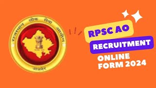 rpsc agriculture various post online form 2024 kaise bhare ✅ rpsc agriculture officer form fill up [upl. by Farley355]