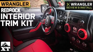 Jeep Wrangler JK RedRock Interior Trim Kit Red Review amp Install [upl. by Ytiak]