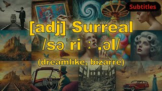 adj Surreal meaning dreamlike bizarre with 5 examples [upl. by Ettenirt]