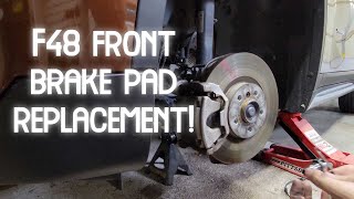 BMW X1 F48 Front brake pad replacement [upl. by Katheryn668]