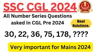 SSC CGL 2024 Reasoning  Number Series all Questions with Logic and Tricks  Very Imp for CGLCHSL [upl. by Vida]