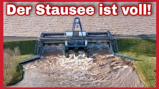 🆘️STAUSEE KELBRA LÄUFT ÜBER🌊Hunderttausende Sandsäcke‼️Damm der Helme droht zu brechen❌️HOCHWASSER🆘️ [upl. by Nnep52]