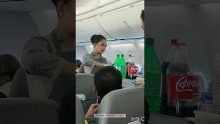 Air hostess serve food in Us bangla Flight no205 shortvideo youtubeshorts travel shorts [upl. by Rodge]