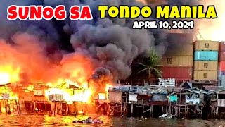 Sunog sa Isla Puting Bato Tondo Manila April 10 2024 [upl. by Anilasor]