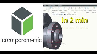 Create a hole and pattern it along a circle or radially in creo 7 0 tutorial [upl. by Natsyrt]