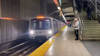 Millbrae Red Line BART at San Bruno Station San Bruno Bay Area California [upl. by Tiduj]