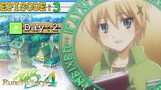 Rune Factory 4 Ep 3 Eliza The Request Box Meeting Townsfolk [upl. by Let]