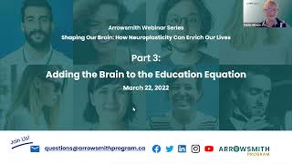 Arrowsmith Webinar Series Part 3  Adding the Brain to the Education Equation [upl. by Lleihsad621]