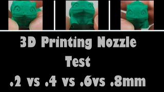 3D Printing Nozzle Size Comparison 02 vs 04 vs 06 vs 08mm Nozzle [upl. by Kelcie477]