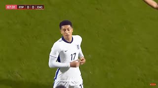 Jobe Bellingham England U21 Debut vs Spain•15112024 [upl. by Noxas14]