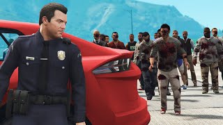 Michael Became POLICE During ZOMBIE Apocalypse GTA 5 [upl. by Ettie]