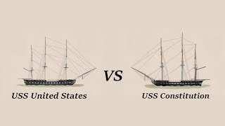 NAVAL ACTION  USS Constitution vs USS United States [upl. by Verbenia]