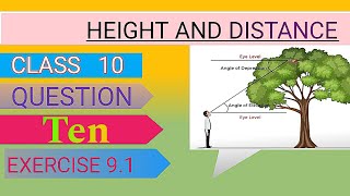 class 10 introduction of trigonometry exercise 91 Question 10 mathsfever6824 [upl. by Eenehs302]