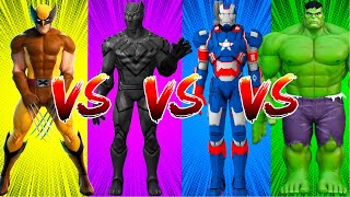 SUPERHERO COLOR DANCE CHALLENGE Wolverine vs Black Panther vs Iron Man vs Hulk [upl. by Willner]