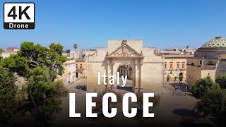 4k Drone video and travel vlog on Lecce city of Italy  Travel guide [upl. by Odab279]