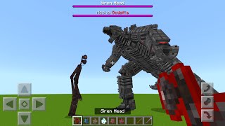 NEW Siren Head vs MONSTERVERSE Part 1 Mod ADDON UPDATE in MINECRAFT [upl. by Stouffer]