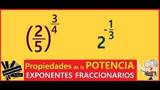 EXPONENTES FRACCIONARIOS POSITIVOS y NEGATIVOS paso a paso [upl. by Zara]