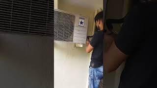 Ac installation work🤞🛠🛠airconditioninginstallationshortsyoutubevideoviralvideo [upl. by Asilrahc]