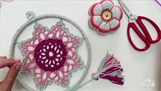 ATRAPASUEÑOS Mandala Estrella a crochet 2  Dream catcher [upl. by Lola]