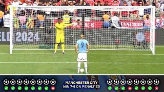 🤯Thrilling Moments Man City vs Man United 76 Full Penalty Shootout Highlights [upl. by Niawtna]