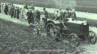 Tractor Trials archive video from the 1930s  old film of working machines [upl. by Grondin]