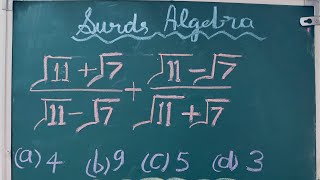 Algebra Surds and Indices Surds Algebra  surds simplification  maths ssc rrb cgl sscmts [upl. by Rockel]