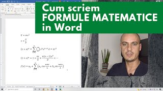 Cum scriem formule matematice in Word  mini Tutorial Word Romana [upl. by Mata]