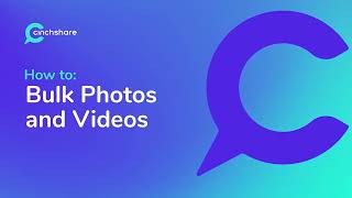 How to Bulk Upload Photos and Videos in CinchShare [upl. by Nomrah]